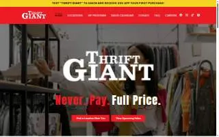 Thrift Giant of The Colony website