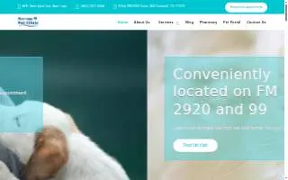 Harmony Pet Clinic website