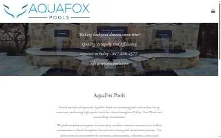 AquaFox Pools website