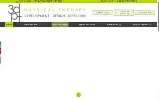 3D Physical Therapy of University Park website