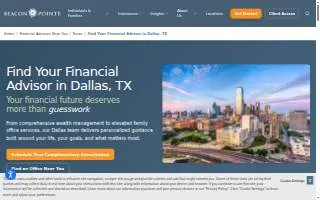 Beacon Pointe Advisors of University Park website