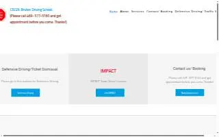 Bruton Driving School website