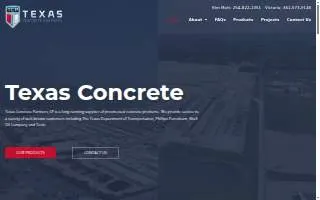 Texas Concrete Co website