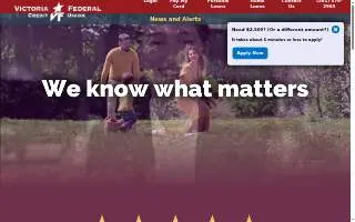 Victoria Federal Credit Union website