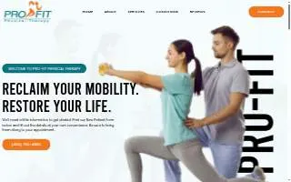 Pro-Fit Physical Therapy website