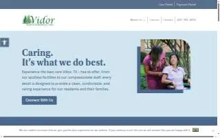 Vidor Health and Rehab Center website