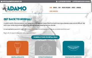 Adamo Dental Implants & Periodontics of Waco website