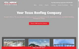 Clark Roofing of Waco website