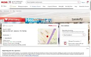 CVS Pharmacy of Waco website