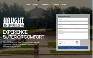 Haught Air Conditioning website
