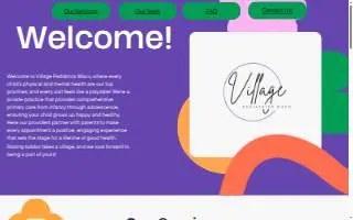 Village Pediatrics Waco website
