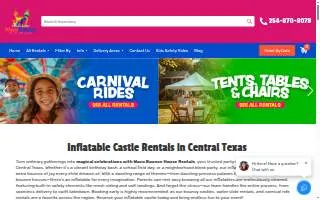Waco Bounce House Rentals website