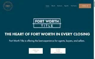 Fort Worth Title website