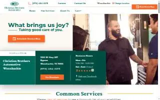 Christian Brothers Automotive Waxahachie website
