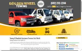 Golden Wheel Towing Fort Worth of White Settlement website