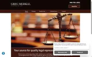 Greg Merkle, Attorney-At-Law website