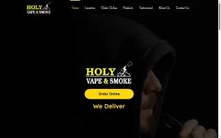 Holy Vape & Smoke Wichita Falls website