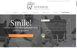 Woodway Family Dental website