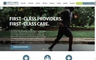 Foot & Ankle Specialists of Utah website