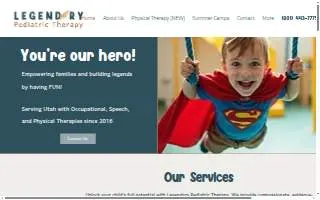 Legendary Pediatric Therapy website