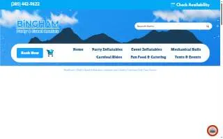 Bingham Party Rentals website