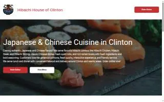 Hibachi House of Clinton website