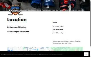Cottonwood Hockey Shop website