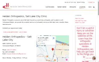 Heiden Orthopedics website