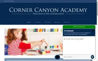 Corner Canyon Academy website
