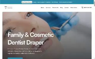 Corner Canyon Family Dental website