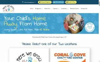 Here We Grow Early Learning Center of Draper website