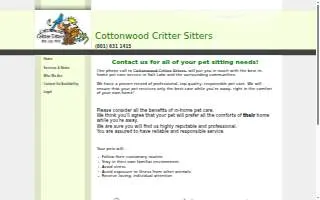 Cottonwood Critter Sitters website