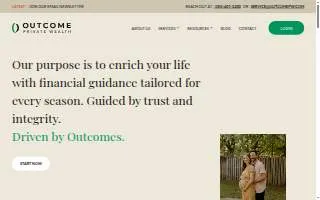 Outcome Private Wealth website