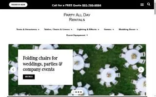 Party All Day Rentals website