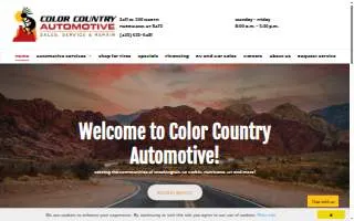 Color Country Automotive website