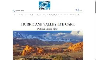 Hurricane Valley Eye Care website
