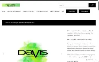 Davis Dance Academy website