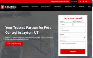 Columbia Pest Control of Layton website