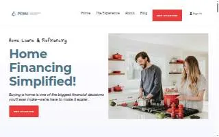 PRMI Home Financing website