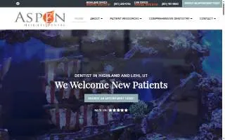 Aspen Heights Dental - Lehi website