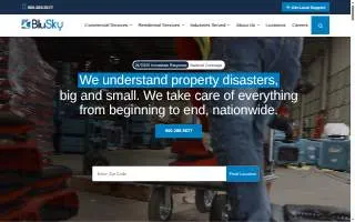 BluSky Restoration Contractors of Logan website