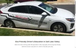 Eco Driving Utah website