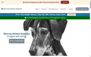 Murray Animal Hospital and Exotics website