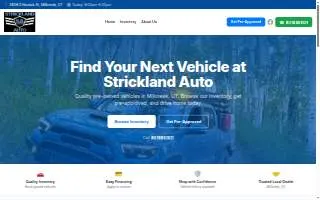 Strickland Auto website