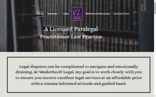 Vanderhooft Legal website