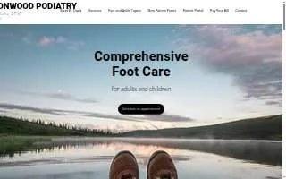 Cottonwood Podiatry website