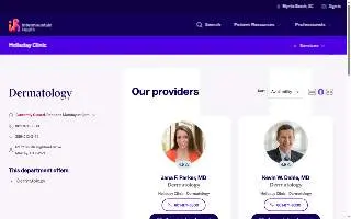Holladay Clinic - Dermatology website