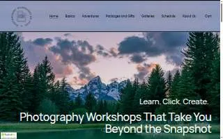 Photography Workshops of Utah website