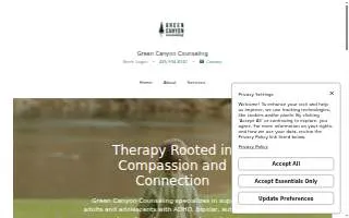 Green Canyon Counseling website