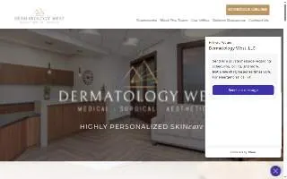 Dermatology West website